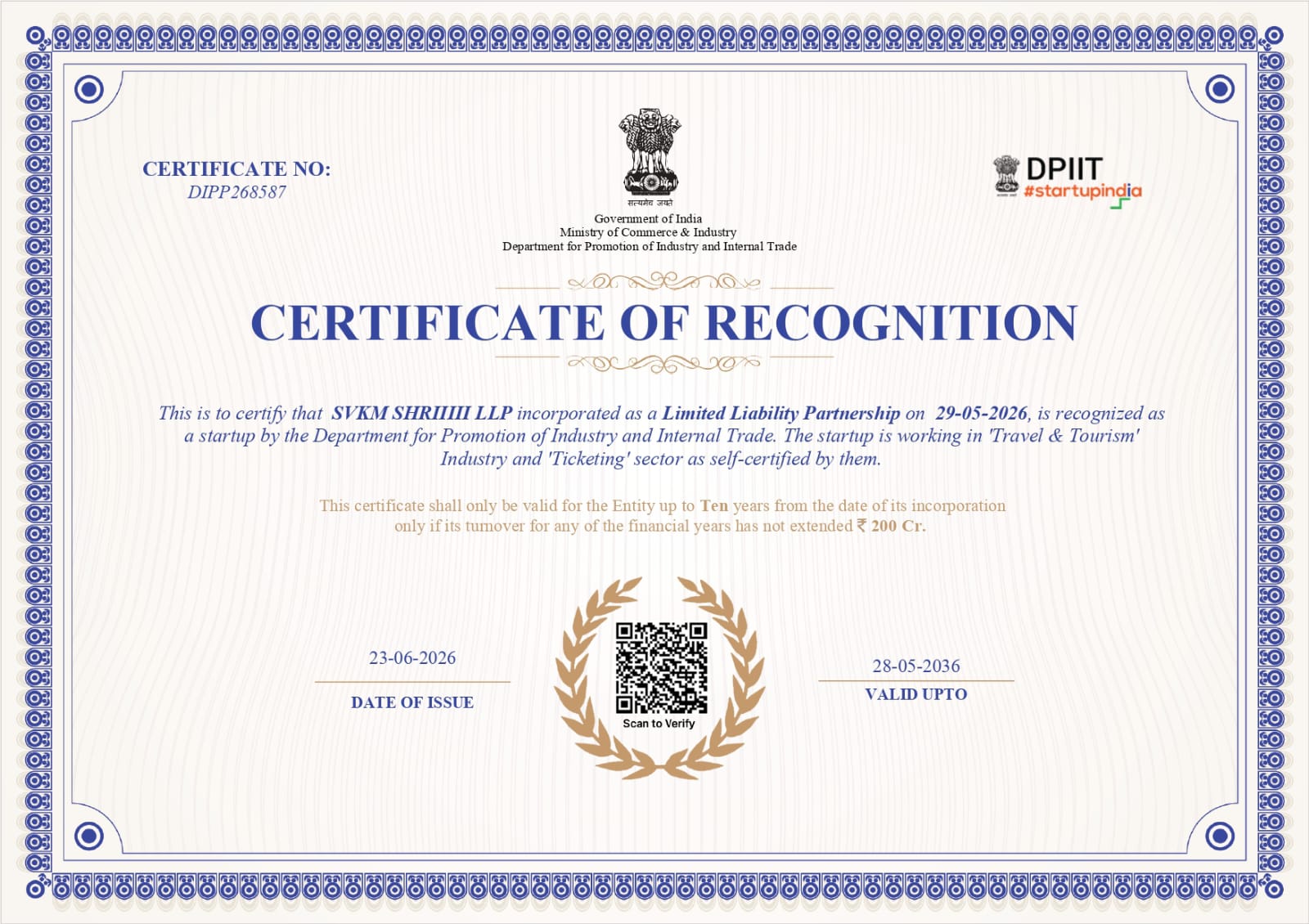 SVKM SHRIIIII LLP Company Credential 2